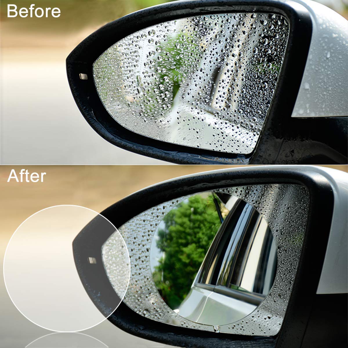 Waterproof Mirror Sticker (2 Pcs)