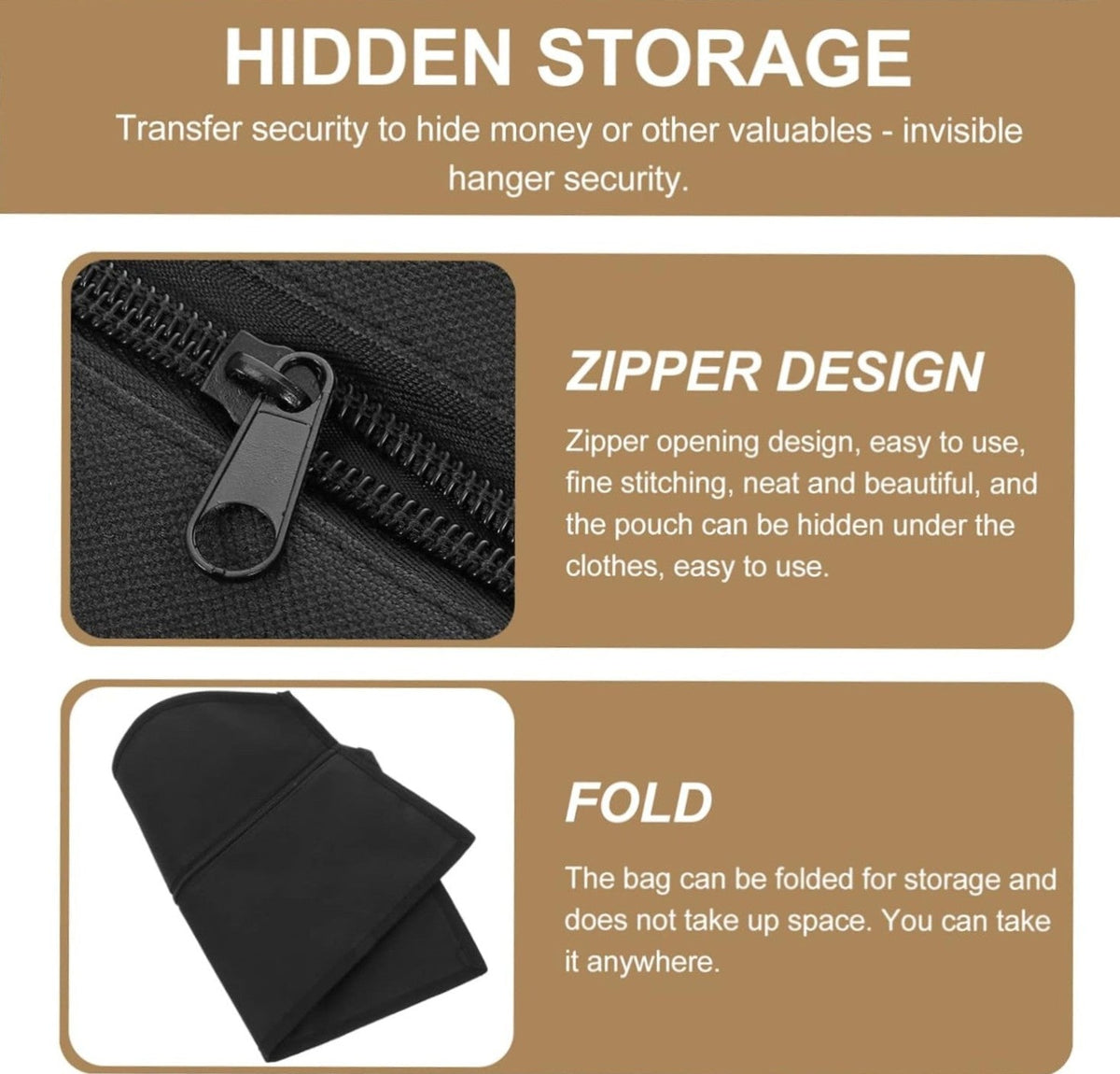 Hidden Money Storage Bag