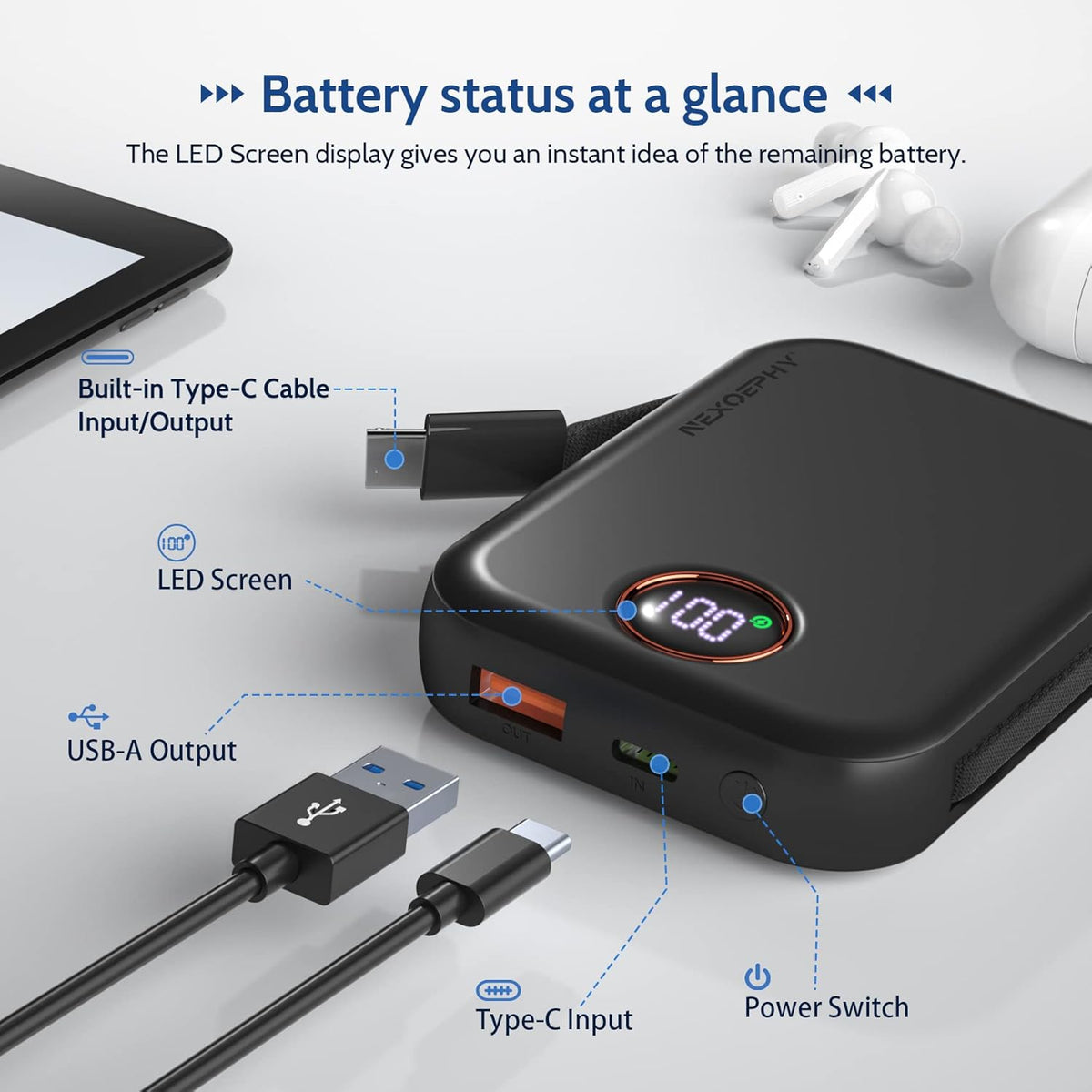 10000mAh Portable Power Bank