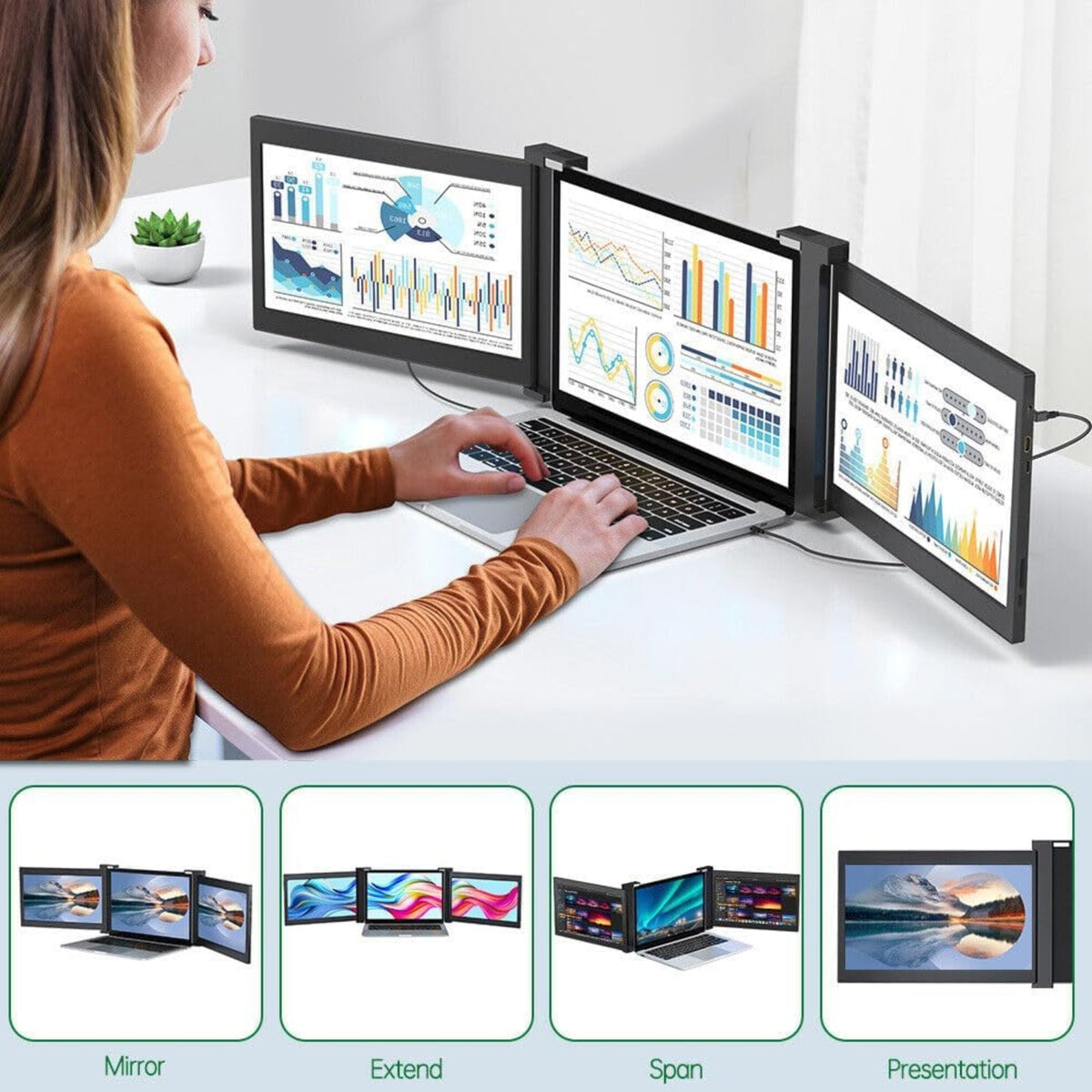 Triple Laptop Monitor