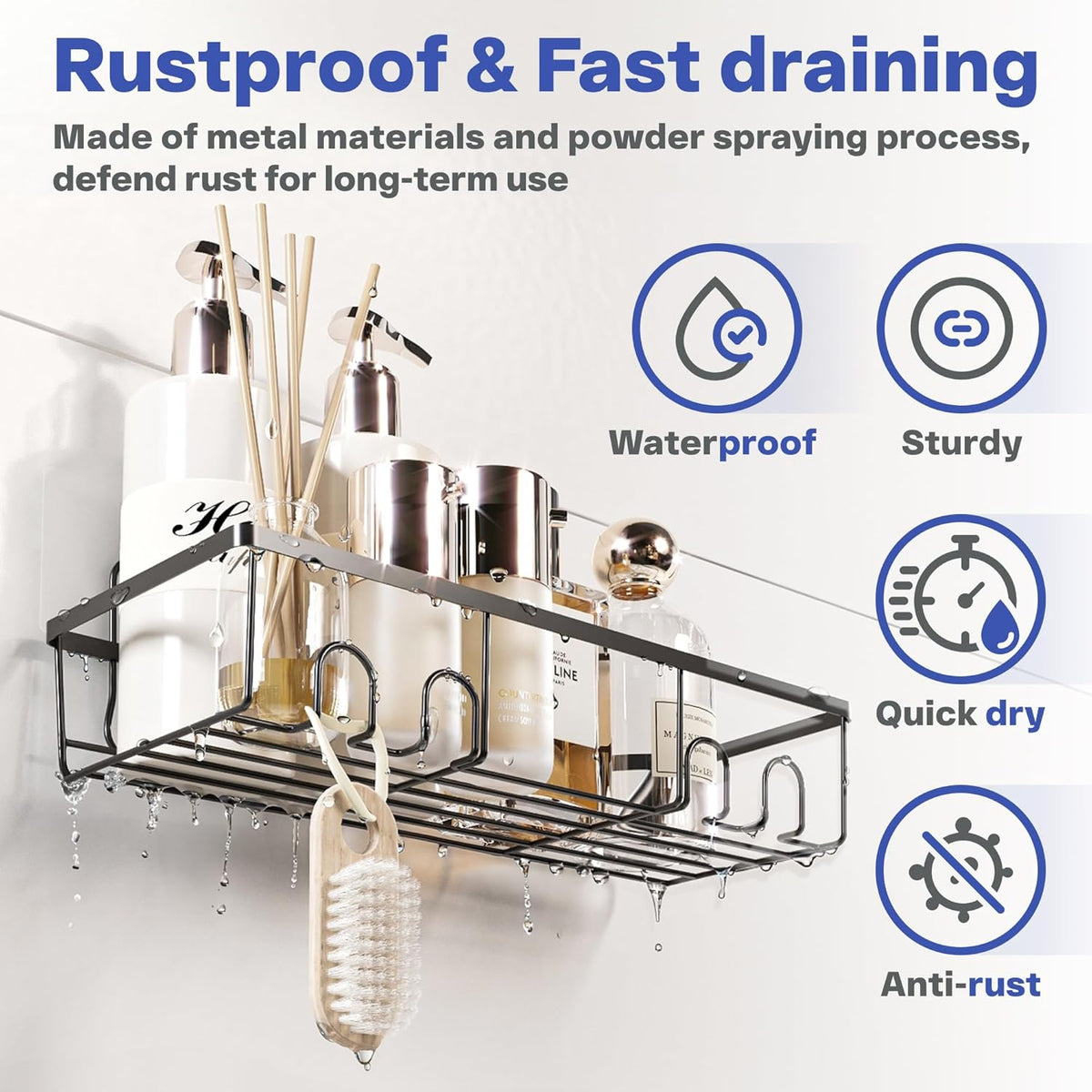 Bathroom Shelves - 2 Pcs