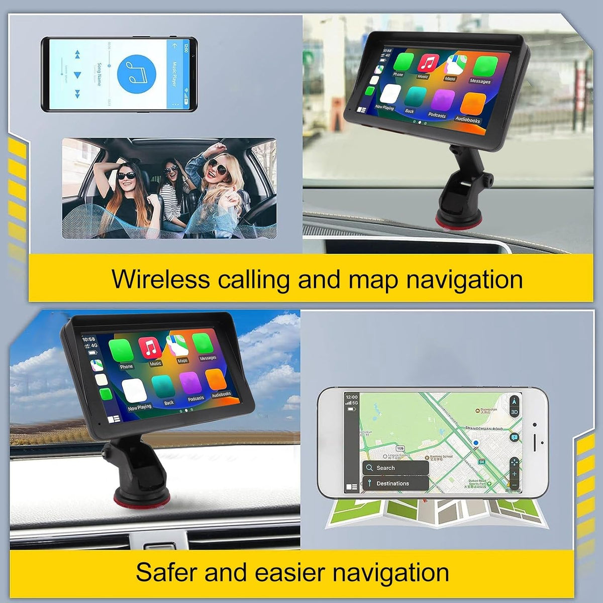 Smart Car Screen | Apple CarPlay & Android