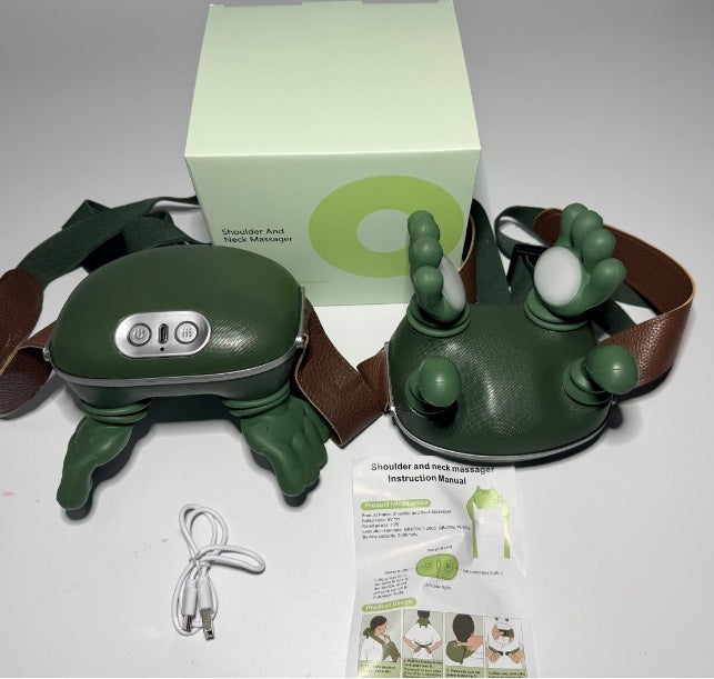 Shoulder Neck Massager Rechargeable Silicone ABS Mimics Human Hand Multi-Functional Mechanical Control Home Use Small
