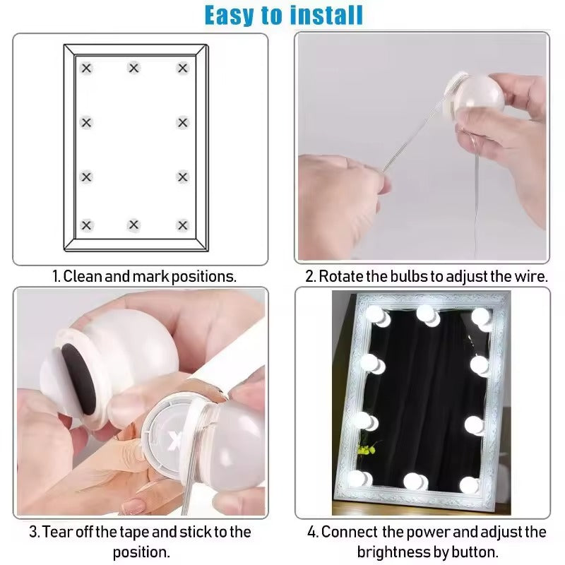 LED Vanity Mirror Lights (10 Bulbs)