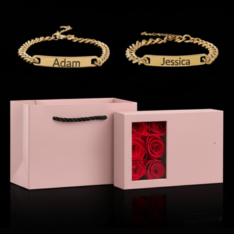 Engraved Bracelets Gift Set