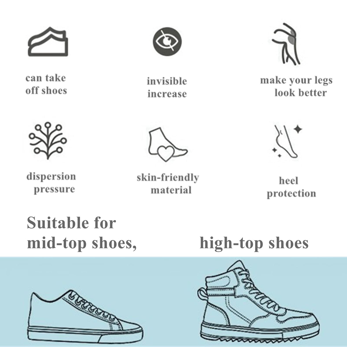 Invisible Height Insoles (Pair)